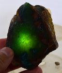 100grs GEM SILICA CHRYSOCOLLA LILY MINE PERU CHALCEDONY QUARTZ BLUE ROUGH SB193
