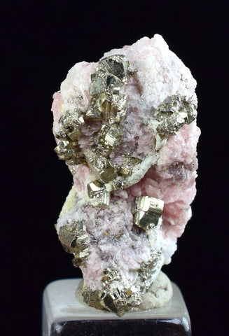 2.2cms RHODOCHROSITE FLUORITE PYRITE CRYSTAL RHOMBOHEDRAL SUPER MINIATURE RB307