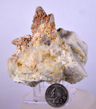9.5 cms RED ORANGE ZEOLITE STILBITE LAUMONTITE CALCITE CRYSTALS PERU FB79