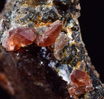 2.5cm RHODOCHROSITE CRYSTALS PERU OLD STOCK UCHUCCHACUA MINERAL SPECIMEN RB489