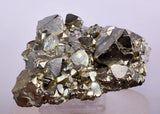 7.6cms PYRITE OCTAHEDRAL PERU SHINY CRYSTALS MINERAL SPECIMEN COLLECTOR MB88