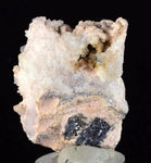 4cms RHODOCHROSITE ROSETTE QUARTZ PERU PINK CRYSTALS NEEDLES MINERAL RB127