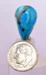 8.5cts GEM BLUE OPAL SCENIC CABOCHON PERU SEASCAPE PENDANT JEWELRY BB388