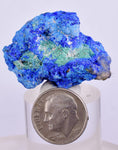 3.6cms AZURITE MALACHITE AZURMALACHITE CRYSTALS PERU MINERAL SPECIMEN UB201