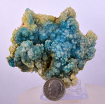 7.5cms DRUZY CHRYSOCOLLA CALCITE PERU COPPER 2000 DISCOVERY DB111