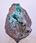 9cm GEM BROCHANTITE CHRYSOCOLLA MALACHITE DRUZY QUARTZ DIOPTASE ? CHILE ZB27