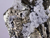 5.7cms PYRITE CUBIC QUARTZ CALCITE PERU SHINY CRYSTALS MINERAL COLLECTOR MB24