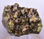 7cms APATITE SIDERITE QUARTZ CRYSTALS CHALCOPYRITE BORNITE PYRITE PERU AB189