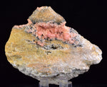 7.8cm RHODOCHROSITE GEODE SPHALERITE PYRITE QUARTZ MOROCOCHA PERU RB602