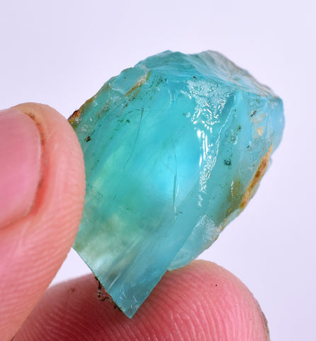 15.5cts GEM BLUE OPAL HIGH QUALITY PERU ROUGH SCENIC MINERAL SPECIMEN OB148