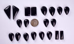 10 PAIRS LEMURIAN BLACK JADE GEM PERU PYRITE JEWELRY CABOCHON PENDANT BB322
