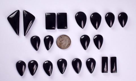 10 PAIRS LEMURIAN BLACK JADE GEM PERU PYRITE JEWELRY CABOCHON PENDANT BB322