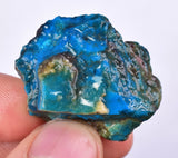 10 Grams GEM BLUE OPAL PERU ROUGH SCENIC SEASCAPE MINERAL SPECIMEN OB139