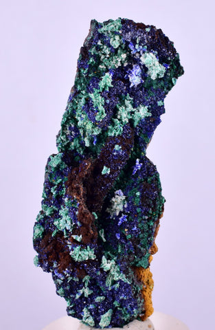5.1cms AZURITE MALCHITE CRYSTALS MINERAL SPECIMEN AHOULI MINES MOROCCO UB218