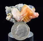3.2cms CERUSSITE BARITE GALENA CRYSTALS MOROCCO MINERAL SPECIMEN KB58