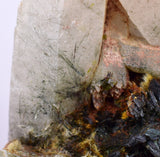 9.3cms QUARTZ EPIDOTE TOURMALINE CRYSTAL MINERAL SPECIMEN QB102
