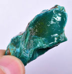 17grs GEM SILICA CHRYSOCOLLA LILY MINE PERU CHALCEDONY QUARTZ BLUE ROUGH SB142