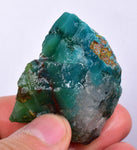 46grs GEM SILICA CHRYSOCOLLA LILY MINE PERU CHALCEDONY QUARTZ BLUE ROUGH SB136