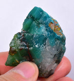 46grs GEM SILICA CHRYSOCOLLA LILY MINE PERU CHALCEDONY QUARTZ BLUE ROUGH SB136