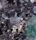 4.1cms GEOCRONITE GREEN FLUORITE CRYSTAL PERU MILPO ATACOCHA PERU SHINY KB27