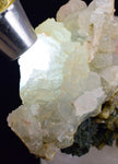 14cms PREHNITE EPIDOTE CLINOZOISITE LIMONITE SHINY NATURAL CRYSTAL MINERAL QB97