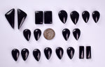 10 PAIRS LEMURIAN BLACK JADE GEM PERU PYRITE JEWELRY CABOCHON PENDANT BB322