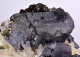 12cms GALENA QUARTZ PYRITE CRYSTAL CUBIC PERU MINERAL SPECIMEN  GB37