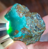 40grs GEM SILICA CHRYSOCOLLA LILY MINE PERU CHALCEDONY QUARTZ BLUE ROUGH SB137