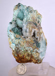 9.5cms DRUZY CHRYSOCOLLA ATACAMITE MALACHITE QUARTZ CRYSTALS LILY MINE PERU DB78