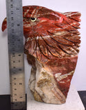 18cms EAGLE JASPER QUARTZ CARVING HANDMADE SCULPTURE PERU COLLECTOR JB24