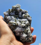 14cm BLUE DOLOMITE SELLAITE CRYSTALS CHALCOPYRITE QUARTZ CALCITE PERU GB35