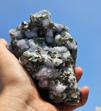 14cm BLUE DOLOMITE SELLAITE CRYSTALS CHALCOPYRITE QUARTZ CALCITE PERU GB35