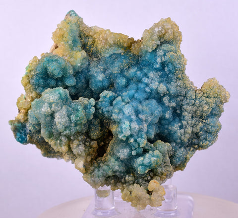 7.5cms DRUZY CHRYSOCOLLA CALCITE PERU COPPER 2000 DISCOVERY DB111