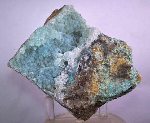 10cms DRUZY CHRYSOCOLLA QUARTZ LILY MINE PERU COPPER 2000 DISCOVERY DB81