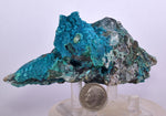 10.5cms QUARTZ CHRYSOCOLLA BOTRYOIDAL TENTADORA MINE PERU MINERAL SPECIMEN CB181