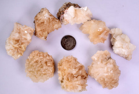 LOT 8 GEM ZEOLITE STILBITE HEULANDITE APOPHYLLITE (?) CRYSTALS PERU FB61