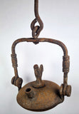 19.5cm MINI VERY SMALL LENTICULAR MINERS LAMP TUNNEL RARE LANTERN IRON CAST NB03