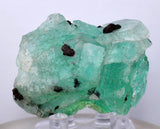 4.8cms GREEN FLUORITE CRYSTAL PERU HUANZALA PERU SHINY K79