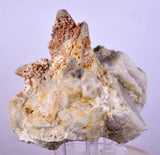 9.5 cms RED ORANGE ZEOLITE STILBITE LAUMONTITE CALCITE CRYSTALS PERU FB79