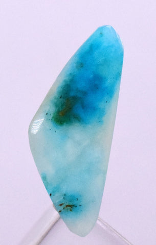 2ct GEM BLUE OPAL SCENIC CABOCHON PERU SEASCAPE PENDANT JEWELRY BB131