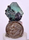 2cms GEOCRONITE GREEN FLUORITE CRYSTAL PERU MILPO ATACOCHA PERU SHINY KB37