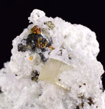 4.3cms APATITE QUARTZ PYRITE CRYSTALS DICKITE PERU HUANZALA AB229