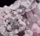 10cms RHODOCHROSITE ROSETTE QUARTZ PERU PINK CRYSTALS NEEDLES MINERAL RBZ418