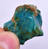 9.7grs GEM SILICA CHRYSOCOLLA LILY MINE PERU CHALCEDONY QUARTZ BLUE ROUGH SB149