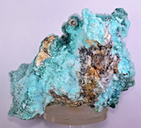 20cm GEM CHRYSOCOLLA IN SELENITE LILY MINE PERU MALACHITE STALACTITES CB359