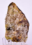8.2cms  GEM GARNET  BANDED QUARTZ EPIDOTE CRYSTALS PERU SHINY SHARP RARE GB65
