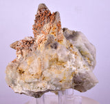9.5 cms RED ORANGE ZEOLITE STILBITE LAUMONTITE CALCITE CRYSTALS PERU FB79