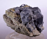 9.8cms GALENA QUARTZ PYRITE CRYSTAL CUBIC PERU MINERAL SPECIMEN  GB18