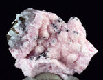 3.9cms RHODOCHROSITE ROSETTE PYRITE QUARTZ PERU PINK CRYSTALS MINERAL RB403