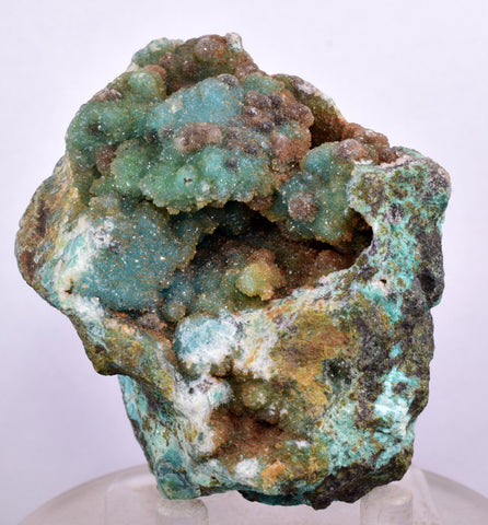 6.8cms DRUZY CHRYSOCOLLA QUARTZ PERU COPPER MINERAL SPECIMEN COLLECTOR DB59